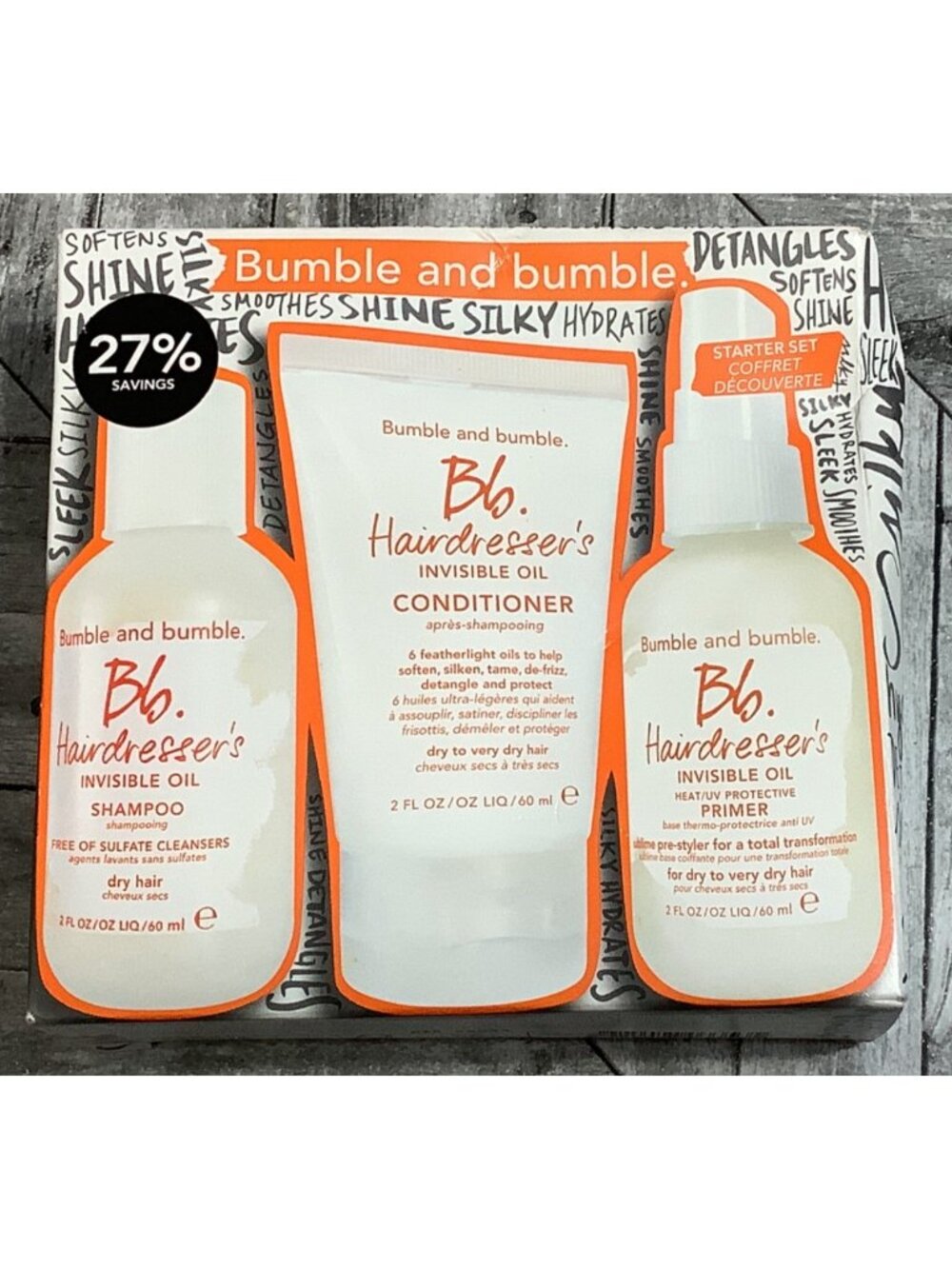 Bumble & Bumble Hairdressers Invisible Oil Starter Shampoo Conditioner Primer - Picture 3 of 4